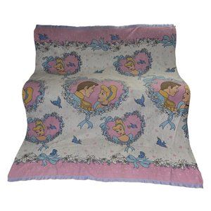 Rare Walt Disney Vintage Cinderella Prince Charming Acrylic Blanket Throw 86X70